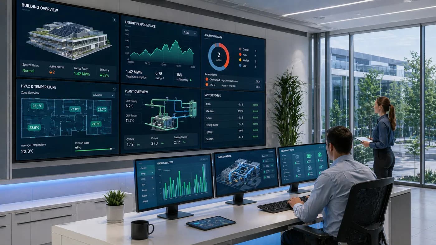 Automation & Building Management Systems concept illustration