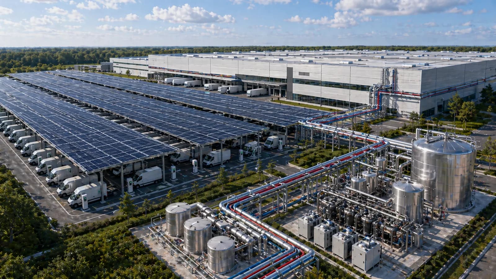 Concept rendering of integrated clean-energy engineering