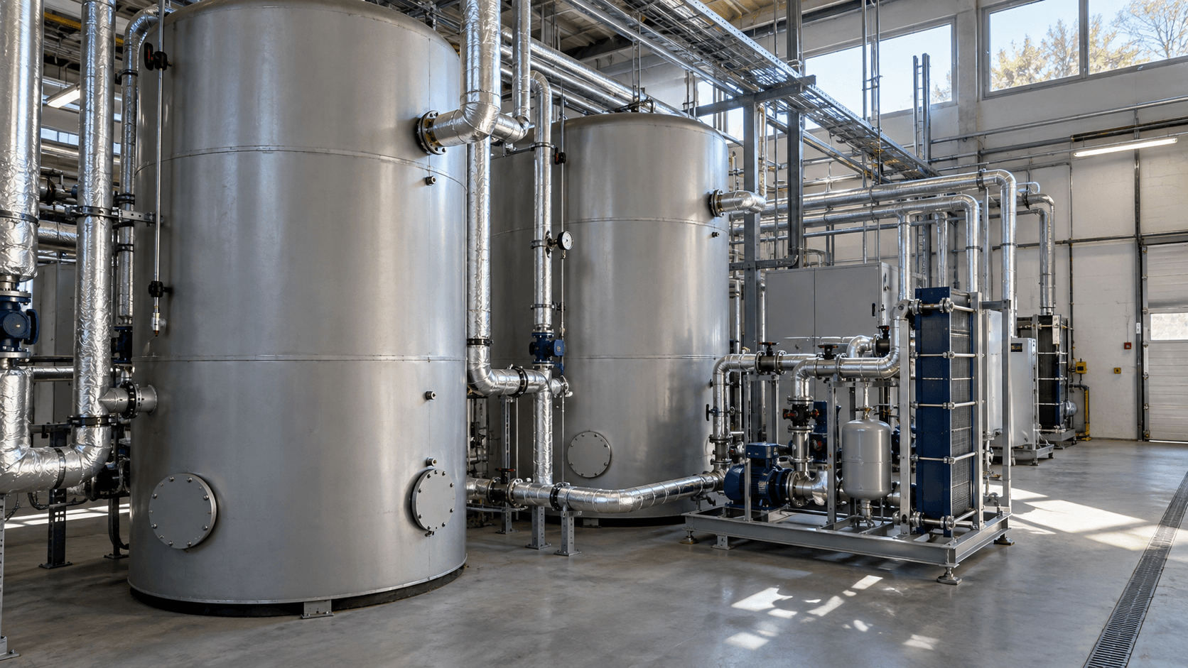 Concept visualization of Solar-Ice thermal storage and solar-energy systems